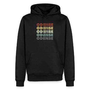 Odense - Denmark - Dänemark - Skandinavien - Männer Premium Bio Hoodie - Schwarz - Vorne - Nico (187cm)