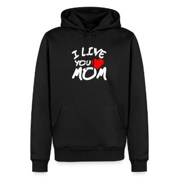 Mutter - Männer Premium Bio Hoodie - Schwarz - Vorne - Nico (187cm)