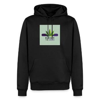 Elevate The Green Feuille de Cannabis - Sweat à capuche Premium bio Homme - noir - Devant - Nico (187cm)