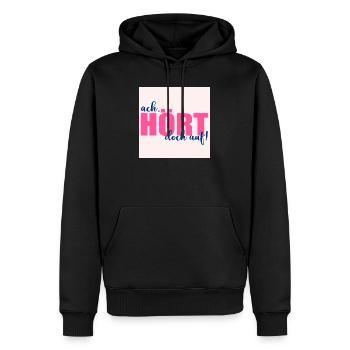 ARRÊTEZ DE DIRE - Sweat à capuche Premium bio Homme - noir - Devant - Nico (187cm)