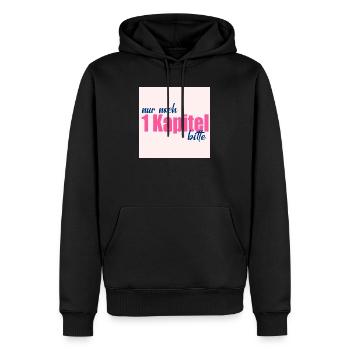 BÜCHER LIEBEN LESEN KAPITEL - Männer Premium Bio Hoodie - Schwarz - Vorne - Nico (187cm)