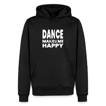 Danser - Sweat à capuche Premium bio Homme - noir - Devant - Nico (187cm)