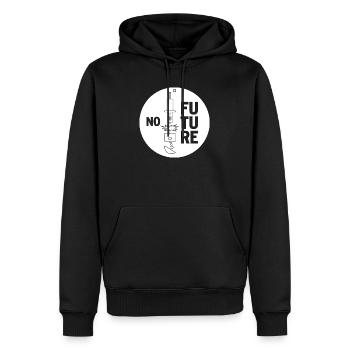 PAS D’AVENIR - Sweat à capuche Premium bio Homme - noir - Devant - Nico (187cm)