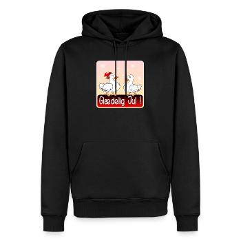 Frohe Weihnachten Weihnachtsgans - Männer Premium Bio Hoodie - Schwarz - Vorne - Nico (187cm)