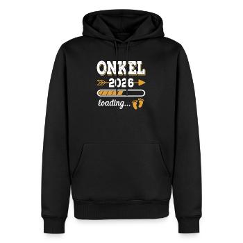 Onkel 2026 Loading Zukünftiger Onkel Geschenk - Männer Premium Bio Hoodie - Schwarz - Vorne - Nico (187cm)