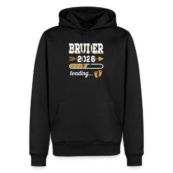 Bruder 2026 Loading werdende Geschwister Geschenk - Männer Premium Bio Hoodie - Schwarz - Vorne - Nico (187cm)