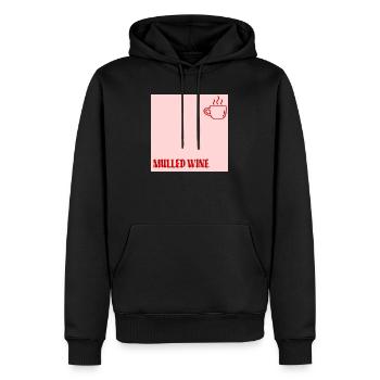 Chope à vin chaud - Sweat à capuche Premium bio Homme - noir - Devant - Nico (187cm)