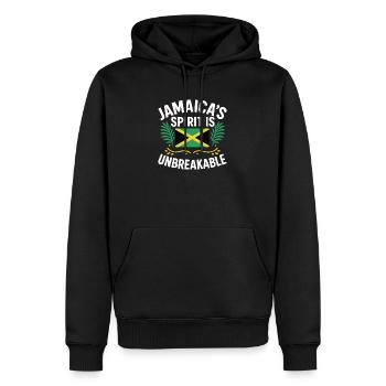 Jamaikas unzerbrechlicher Geist, Jamaika - Männer Premium Bio Hoodie - Schwarz - Vorne - Nico (187cm)