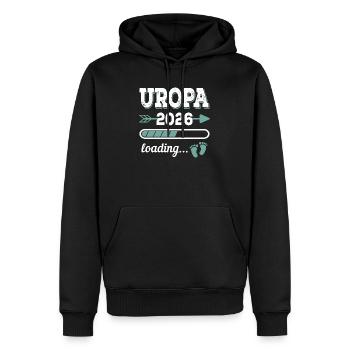 Arrière-grand-père 2026 Chargement Cadeau de l’arrière-futur grand-père - Sweat à capuche Premium bio Homme - noir - Devant - Nico (187cm)