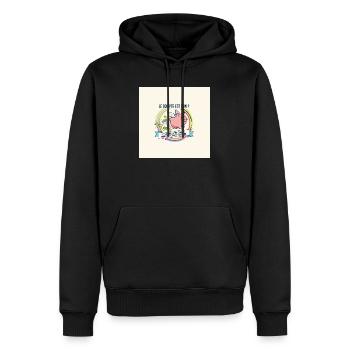 Der Graf ist ein gutes geflügeltes Schwein - Männer Premium Bio Hoodie - Schwarz - Vorne - Nico (187cm)