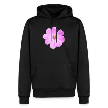 Blume - Männer Premium Bio Hoodie - Schwarz - Vorne - Nico (187cm)