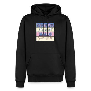 AU REVOIR, BONJOUR JARDIN DE BUREAU - Sweat à capuche Premium bio Homme - noir - Devant - Nico (187cm)