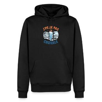 Ich kann keinen Chor haben - Männer Premium Bio Hoodie - Schwarz - Vorne - Nico (187cm)