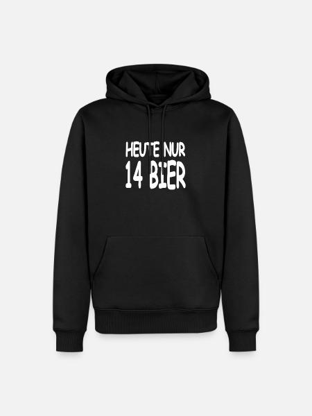 Bier - Männer Premium Bio Hoodie - Schwarz