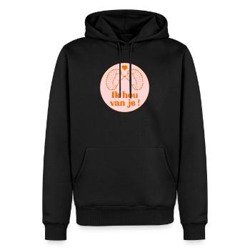 Ich liebe dich – Igel - Männer Premium Bio Hoodie - Schwarz - Vorne - Nico (187cm)