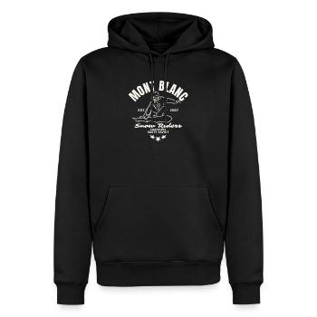 Mont Blanc Snow Riders Vintage - Männer Premium Bio Hoodie - Schwarz - Vorne - Nico (187cm)