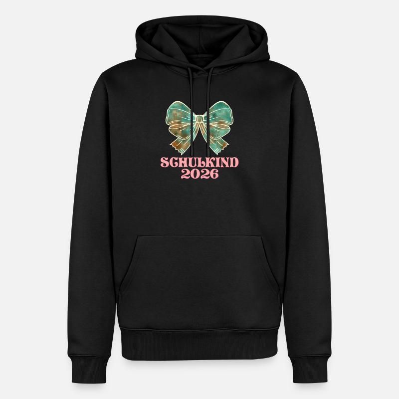 Schulkind 2026 Einschulung Mädchen - Männer Premium Bio Hoodie - Schwarz