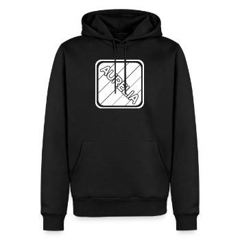 Aurélia - Sweat à capuche Premium bio Homme - noir - Devant - Nico (187cm)