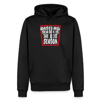 Baseball Season Is The Best Season Fan Spiel Sport - Männer Premium Bio Hoodie - Schwarz - Vorne - Nico (187cm)