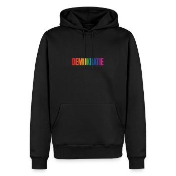 Demokratie - Cool Pride Logo - Männer Premium Bio Hoodie - Schwarz - Vorne - Nico (187cm)