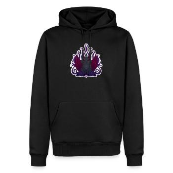 DemonCat - Männer Premium Bio Hoodie - Schwarz - Vorne - Nico (187cm)