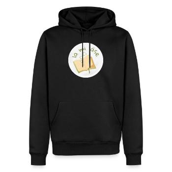 la mi läse - Men’s Premium Organic Hoodie - black - Front - Nico (187cm)