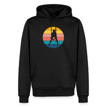 Tennis - Männer Premium Bio Hoodie - Schwarz - Vorne - Nico (187cm)