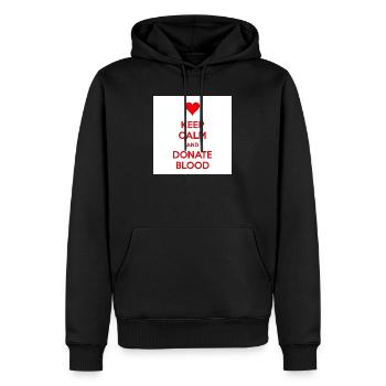 Calm Heart spenden Sie Blut - Männer Premium Bio Hoodie - Schwarz - Vorne - Nico (187cm)