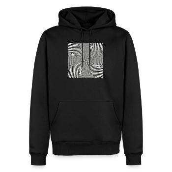 Starburst optisches Labyrinth - Männer Premium Bio Hoodie - Schwarz - Vorne - Nico (187cm)