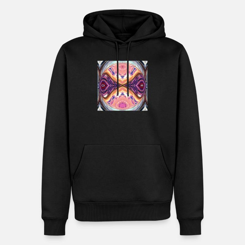 Kaleidoskop Orb Farbexplosion - Männer Premium Bio Hoodie - Schwarz