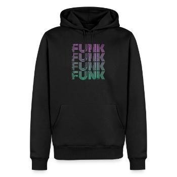 Funk Vintage - Männer Premium Bio Hoodie - Schwarz - Vorne - Nico (187cm)