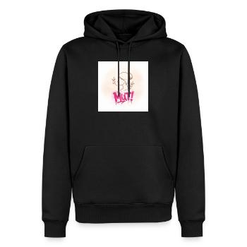 Mut! Graffiti-Frauen-Silhouette - Männer Premium Bio Hoodie - Schwarz - Vorne - Nico (187cm)