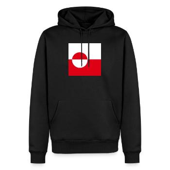 Groenland - Sweat à capuche Premium bio Homme - noir - Devant - Nico (187cm)