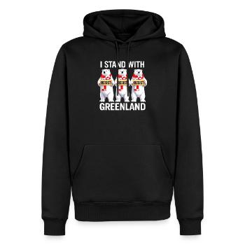 Greenland Polar Bear Trio - Men’s Premium Organic Hoodie - black - Front - Nico (187cm)