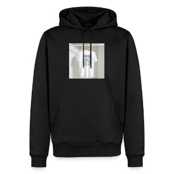 T-shirt à réflexion encadrée - Sweat à capuche Premium bio Homme - noir - Devant - Nico (187cm)