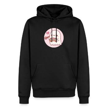 Süßer kleiner Geist liebt Sushi-Rollen - Männer Premium Bio Hoodie - Schwarz - Vorne - Nico (187cm)