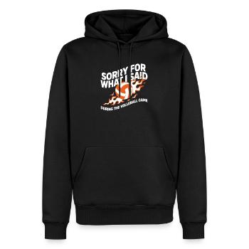 Beachvolleyball Zitat Volleyball - Männer Premium Bio Hoodie - Schwarz - Vorne - Nico (187cm)