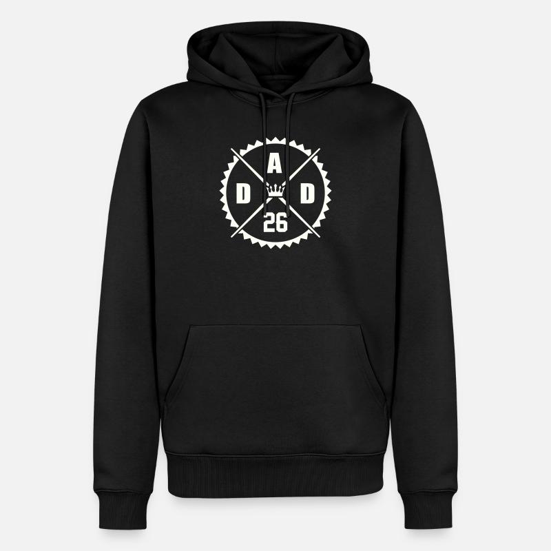 Dad 26 - Männer Premium Bio Hoodie - Schwarz