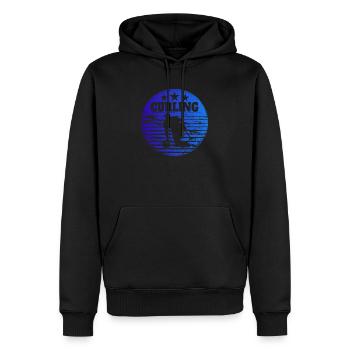 Curling Spieler Wintersport Eisstockschießen - Männer Premium Bio Hoodie - Schwarz - Vorne - Nico (187cm)