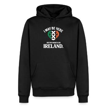 Fierté du Nœud Celtique du Cœur Irlandais - Sweat à capuche Premium bio Homme - noir - Devant - Nico (187cm)