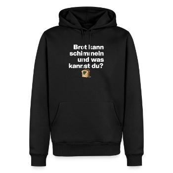 MOISISSURE DE PAIN ET TOI ? CADEAU SARCASME DRÔLE - Sweat à capuche Premium bio Homme - noir - Devant - Nico (187cm)