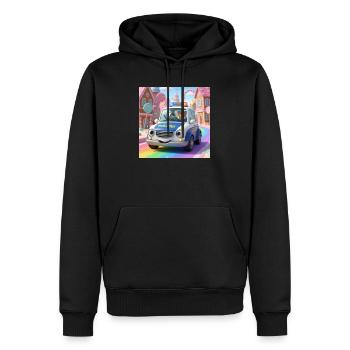 Polizei Abenteuer Zuckerstadt - Männer Premium Bio Hoodie - Schwarz - Vorne - Nico (187cm)