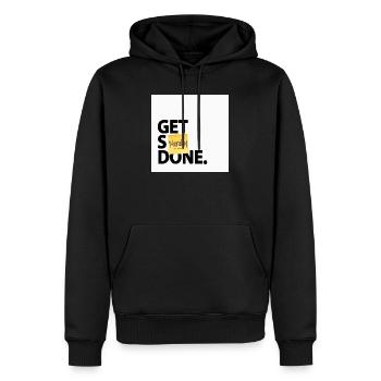 Faites les choses lundi Affiche drôle de bureau - Sweat à capuche Premium bio Homme - noir - Devant - Nico (187cm)