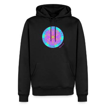 Music Vibes -Retro Vinyl Dance - Men’s Premium Organic Hoodie - black - Front - Nico (187cm)
