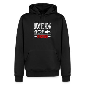 Angling - Men’s Premium Organic Hoodie - black - Front - Nico (187cm)