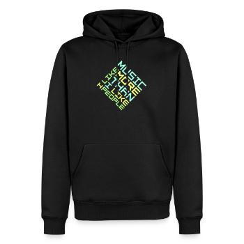 I Like Music More Than I Like People Lustig Musik - Männer Premium Bio Hoodie - Schwarz - Vorne - Nico (187cm)