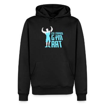 Certified Gym Rat Lustig Fitness Training Spruch - Männer Premium Bio Hoodie - Schwarz - Vorne - Nico (187cm)