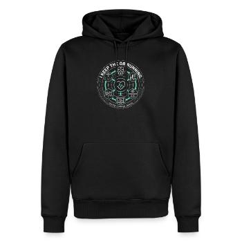Je maintiens le bloc opératoire en marche - Technologie médicale - Sweat à capuche Premium bio Homme - noir - Devant - Nico (187cm)