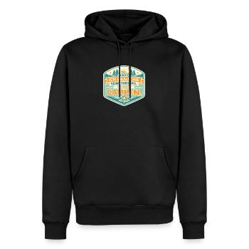 Ich Muss Campen Therapie Ade - Männer Premium Bio Hoodie - Schwarz - Vorne - Nico (187cm)