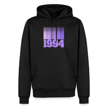 Jahrgang 1994 - Männer Premium Bio Hoodie - Schwarz - Vorne - Nico (187cm)